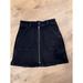 Madewell Skirts | Madewell Black Denim Zip Front Mini Skirt Size 24 | Color: Black | Size: 2