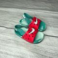 Nike Shoes | Nike Baby 6c Kawa Watermelon Slip On Back Strap Slides Sandals | Color: Green/Red | Size: 6bb