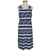 Athleta Dresses | Athleta Santorini Dress White Blue Batik Stretch Jersey Size Xl Athleisure Boho | Color: Blue/White | Size: Xl