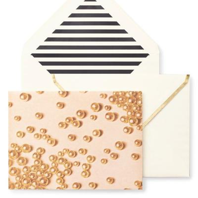 Kate Spade Other | Kate Spade New York Pearls Blush Note Cards Set 9 | Color: Cream/Pink | Size: Os