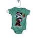 Disney One Pieces | Disney Parks Minnie Mouse Holiday Baby Top Newborn Green Short Sleeve Wdw | Color: Green | Size: Newborn