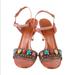 Gucci Shoes | Leather Colorblock Pattern Sandals Size: 9.5 | It 39.5 | Color: Brown/Pink | Size: 9.5