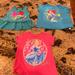 Disney Shirts & Tops | Disney Princess T-Shirts The Little Mermaid, Cinderella Size 5/6 Toddler Girl | Color: Blue/Pink | Size: 5/6