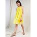 Anthropologie Dresses | Anthropologie Forever That Girl Halter Tunic Mini Dress Xs Yellow | Color: White/Yellow | Size: Xs