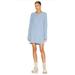 Free People Tops | Free People Tunic Top/Shirt Dress Women's Blue Early Night Thermal Size L | Color: Blue | Size: L