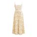 J. Crew Dresses | J. Crew Smocked-Waist Pleated Dress In Soft Posies Size 8 | Color: Cream/Yellow | Size: 8