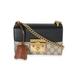 Gucci Bags | Gucci Beige Gg Supreme Black Leather Small Padlock Chain Bag | Color: Black | Size: Os