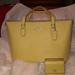 Coach Bags | Coach Gallery Leather Tote & Wallet Ch285 Retro Yellow Nwt | Color: Yellow | Size: Os