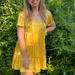 Urban Outfitters Dresses | Euc Uo Yellow Pippa Floral Mini Babydoll Dress | Color: Yellow | Size: M