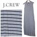 J. Crew Dresses | J Crew Sz Medium 8 10 Maxi Dress Striped Gray Stretch V-Neck Slvlss | Color: Blue/Gray | Size: M