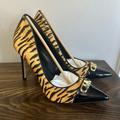 Michael Kors Shoes | New Michael Kors Parker Tiger Print Pump Heels | Color: Black/Tan | Size: 9.5