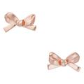 Kate Spade Jewelry | Kate Spade Rose Gold Mini Skinny Bow Stud Earrings | Color: Gold/Pink | Size: Os