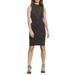 Ralph Lauren Dresses | Lauren Ralph Lauren Black Silver Metallic Sheath Dress Mock Neck Size 4 Nwt | Color: Black/Silver | Size: 4