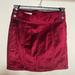 Free People Skirts | Festive Free People Retro Bodycon Velvet Skirt, Size:27, Like New, Worn Once! | Color: Red | Size: W 27