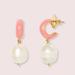 Kate Spade Jewelry | Kate Spade Candy Hoop Pink Pearl Earrings | Color: Gold/Pink | Size: Os