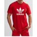 Adidas Shirts | Adidas Originals Red Scarlet Trefoil Mens Short Sleeve T-Shirt Size Large | Color: Red/White | Size: L