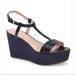 Kate Spade Shoes | Kate Spade | Women’s Tallin Vacchetta Denim Platform Wedges New Navy Size 10 | Color: Black/Blue | Size: 10