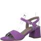 Tamaris Damen Sandalen mit Absatz Leder Blockabsatz Sommer; LIGHT PURPLE/lila; 37 EU