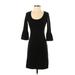 Ann Taylor Casual Dress - Sheath: Black Solid Dresses - Women's Size X-Small Petite