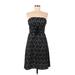 White House Black Market Casual Dress - A-Line Strapless Sleeveless: Black Dresses - Women's Size 6