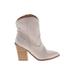 LC Lauren Conrad Boots: Gray Print Shoes - Women's Size 8 - Almond Toe