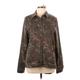 Level 99 Denim Jacket: Below Hip Brown Print Jackets & Outerwear - Women's Size Large