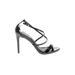 Steve Madden Heels: Black Print Shoes - Women's Size 8 - Open Toe