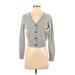 J.Crew Cardigan Sweater: Gray Solid Sweaters & Sweatshirts - Women's Size Small