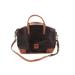 Dooney & Bourke Leather Satchel: Brown Print Bags