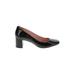 Kate Spade New York Heels: Slip On Chunky Heel Minimalist Black Solid Shoes - Women's Size 10 - Almond Toe