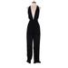 Lulus Jumpsuit Plunge Sleeveless: Black Print Jumpsuits - Women's Size Medium