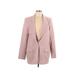 BB Dakota by Steve Madden Blazer Jacket: Mid-Length Pink Solid Jackets & Outerwear - Women's Size Large
