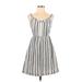 Roxy Casual Dress - A-Line: Ivory Stripes Dresses - Women's Size Small