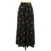 NY Collection Casual Maxi Skirt Long: Black Bottoms - Women's Size Large Petite