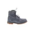 Timberland Boots: Combat Chunky Heel Boho Chic Gray Solid Shoes - Women's Size 6 - Round Toe