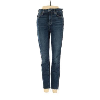 7 For All Mankind Jeans - Low Rise: Blue Bottoms - Women's Size 27