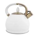 Stove Top Whistling Tea Kettle, Tea Kettle 3.5L Stainless Steel Kettle High Capacity Gas Whistle Kettle Induction Cooker Teapot Thicken Kettle Whistling Kettle Tea Pot (C (Color (Color : White, Size