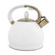 Stove Top Whistling Tea Kettle, Tea Kettle 3.5L Stainless Steel Kettle High Capacity Gas Whistle Kettle Induction Cooker Teapot Thicken Kettle Whistling Kettle Tea Pot (C (Color (Color : White, Size