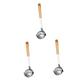 TOPBATHY 3pcs Kitchen Oil Filter Clip Kitchen Utensils Ladle Sauce Ladle Blue Shot Glasses on Chain Tablespoons Cooking Strainer Kitchen Soup Spoon Oil Colander Spoon Stainless Steel Bamboo