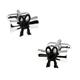 Bow Cufflinks Black Cufflinks Men'S Cufflinks