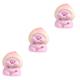 BESTonZON 3pcs Piggy Bank Vintage Decor Unbreakable Money Bank Saving Jar for Money Fruit Toys Retro Decor Money Jar Mini Decor Coins Pink Decorations Child Vinyl Cartoon