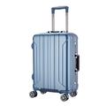 NESPIQ Business Travel Luggage Aluminum Alloy Trolley Case Classic Thick Stripe Suitcases Portable Durable Lugage Light Suitcase (Color : A, Size : 24inch)