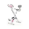 AQQWWER Exercise Bike Home Bicycle Indoor Fitness Exercise Cycling Bike Trainer Sports Equipment Mute Exercise Spinning Bike Fitness Equipment Sport (Color : White pink)