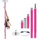 ELzEy Spinning Dance Pole Dance Pole, Portable Dancing Pole, Height Adjustable 235 a 274 cm Static Spinning Pole for dance sport exercise at home and gym