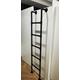 Bunk Bed/Rv Bed/Loft Bed Ladder Iron Ultra High 2.3m/ 2.2m/ 2.1m/ 2m/ 1.9m/ 1.8m/ 1.7m/ 1.6m/ 1.5m, Black White Rv Camper Travel Trailers Beds Ladder for Mid Sleeper Cabin Bed (Color : Black, Size