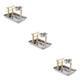 Yardwe 3pcs Bird Pet Swing Parakeet Bird Cage Desktop Toys Small Bird Toys Bird Accessories for Cages Parrot Toy Bird Perches Bird Cage Accessories Office Portable Wooden Ladder Bamboo