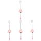 Mipcase 4pcs Cast Iron Wind Chimes Temple Wind Chime Wealth Wind Chime Feng Shui Hanging Bells Outdoor Metal Decor Wind Chimes Indoor Small Creative Wind Bell Commemorate Door Hanging Pink