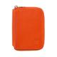 DuDu Mens RFID Blocking Full Zip Around Leather Wallet, Small Size, Compact Design, Cards and Banknotes Holders Orange