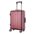 NESPIQ Business Travel Luggage Aluminum Alloy Trolley Case Classic Thick Stripe Suitcases Portable Durable Lugage Light Suitcase (Color : C, Size : 24inch)