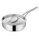 Tefal Jamie Oliver Cook's Classics Stainless Steel Saute Pan, 24 cm, Non-Stick Coating, Heat Indicator, 100 percentage Safe, Riveted Silicone Handle, Oven-Safe, Induction Pan E3063234